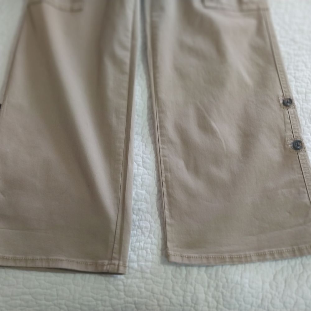 TORY BURCH Size 28 Women's Straight Leg Tan Cargo Jeans - Picture 10 of 16